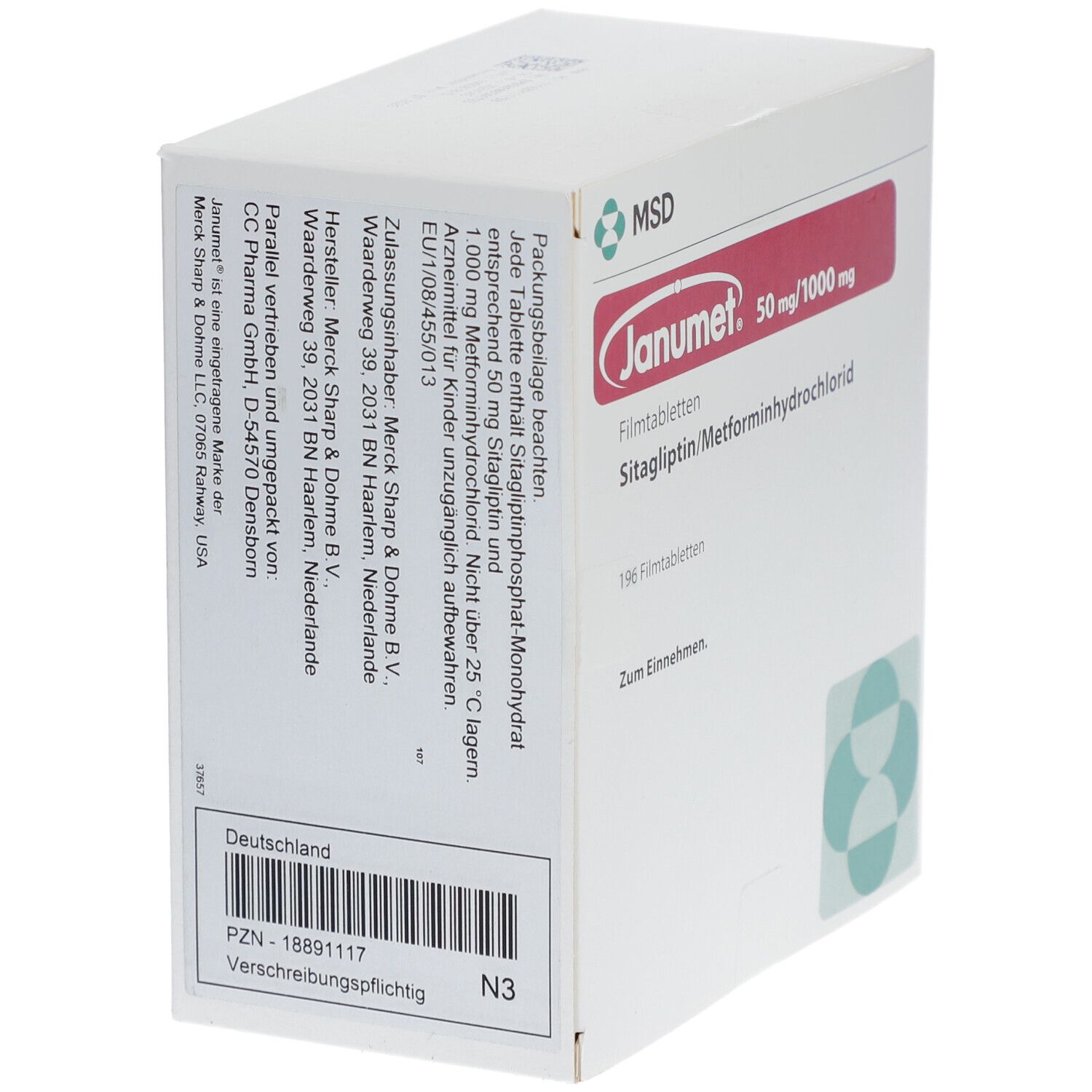 Janumet 50 mg/1000 mg Filmtabletten 60 St