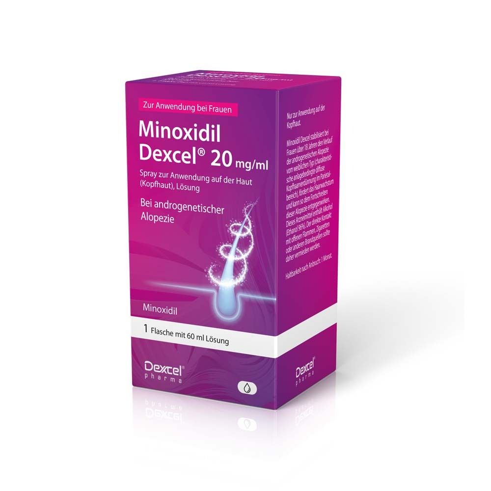 Minoxidil Dexcel 50 mg/ml Spray z.Anw.a.d.Kopfhaut 3x60 ml