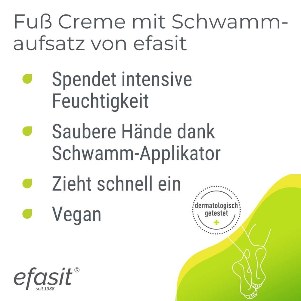 efasit Fuß Creme mit Schwammaufsatz