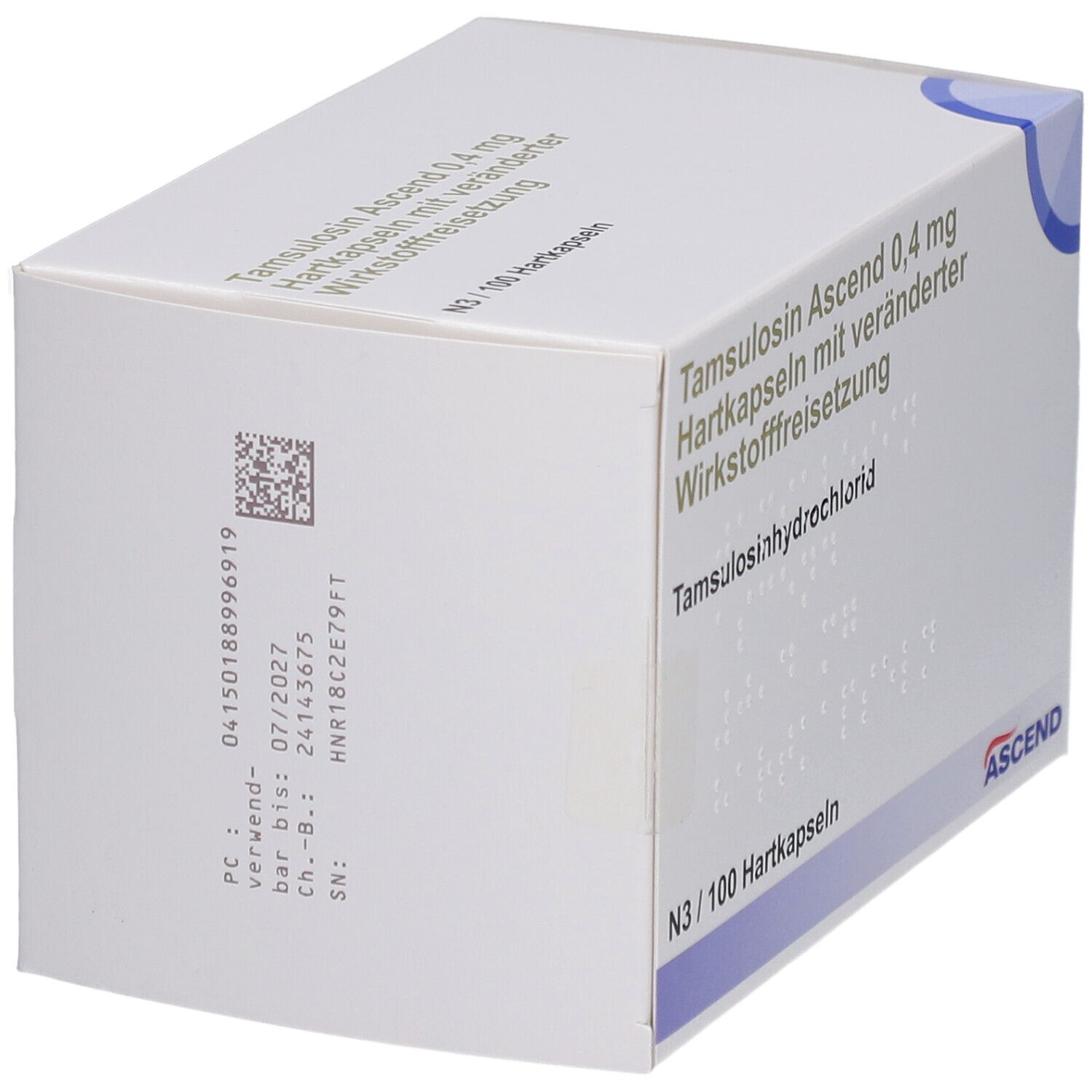 TAMSULOSIN Ascend 0,4 mg Hartk.m.verä.Wst.-Frs.