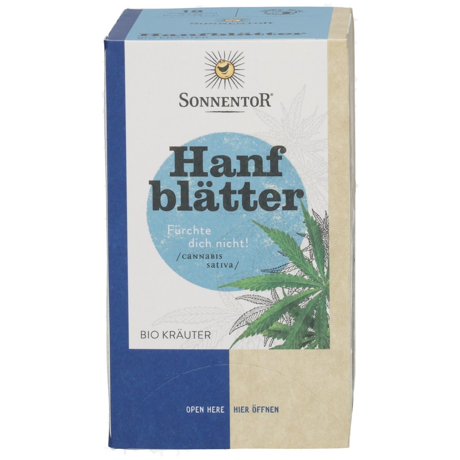 Sonnentör Hanfblätter Bio Kräuter Tee.