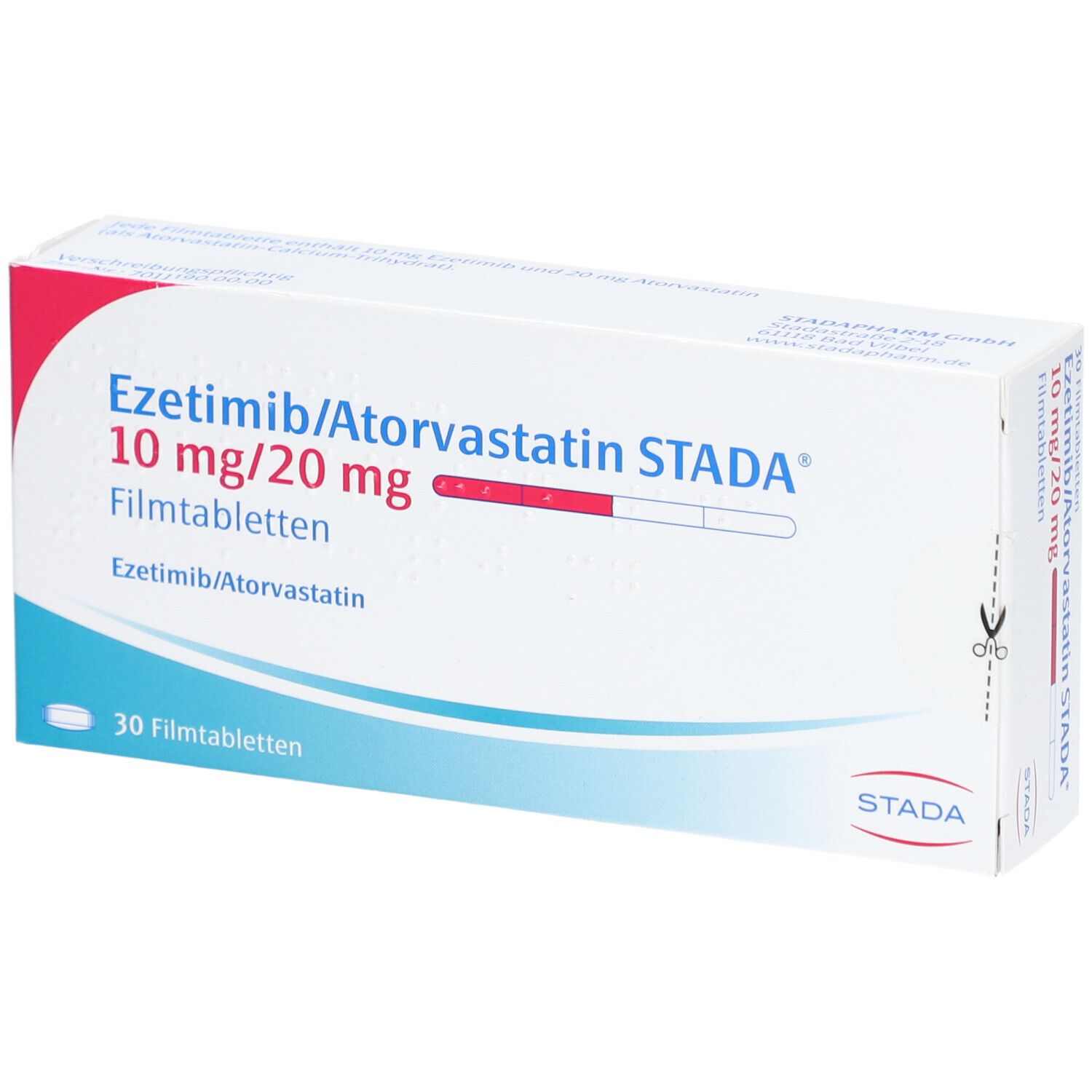 EZETIMIB/Atorvastatin Stada 10 mg/40 mg Filmtabl. 30 St Filmtabletten