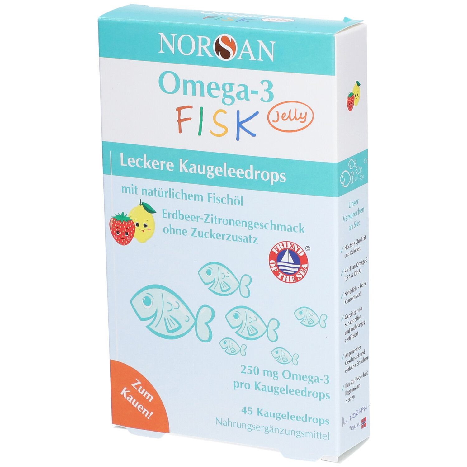 Norsan Omega-3 Fisk Jelly für Kinder Dragees