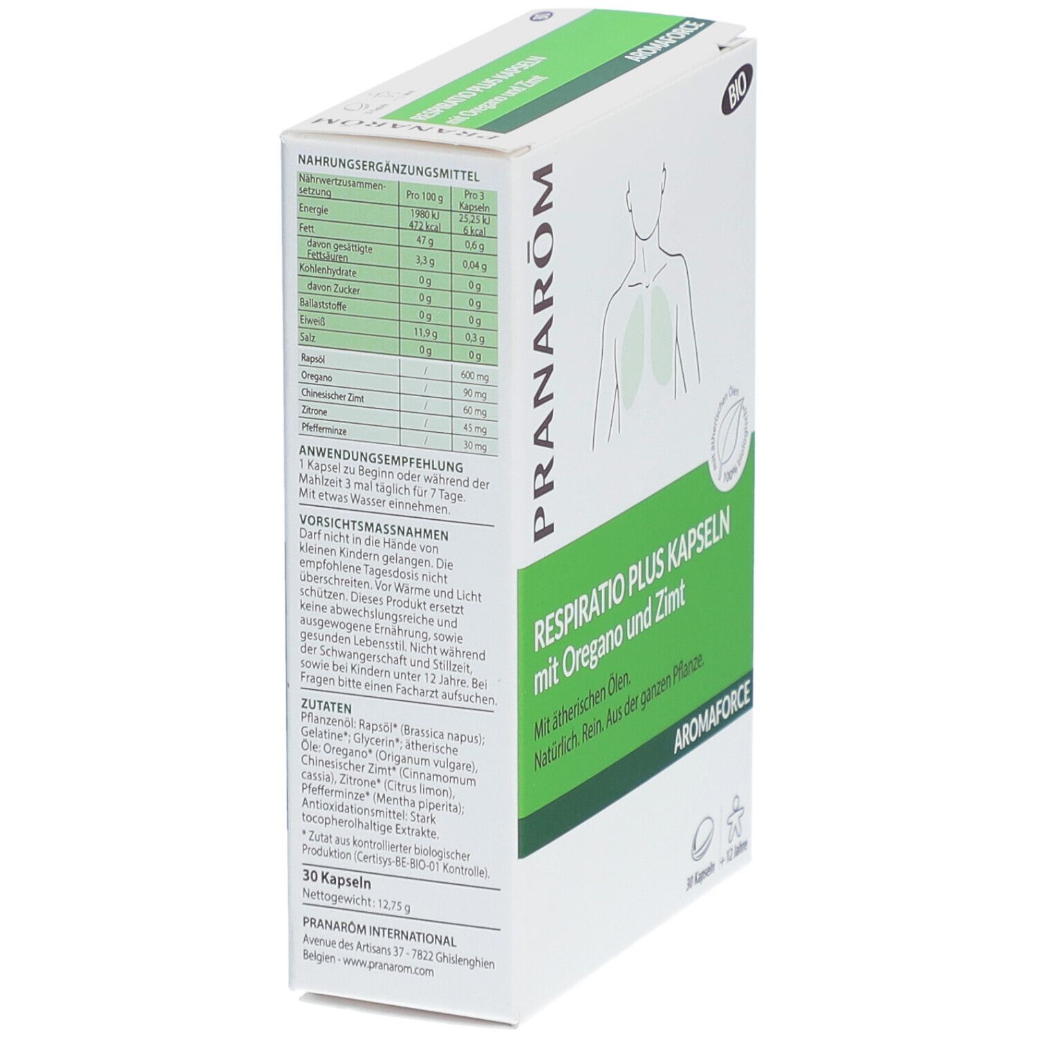 Respiratio Plus Kapseln mit Oregano und Zimt Bio 30 St