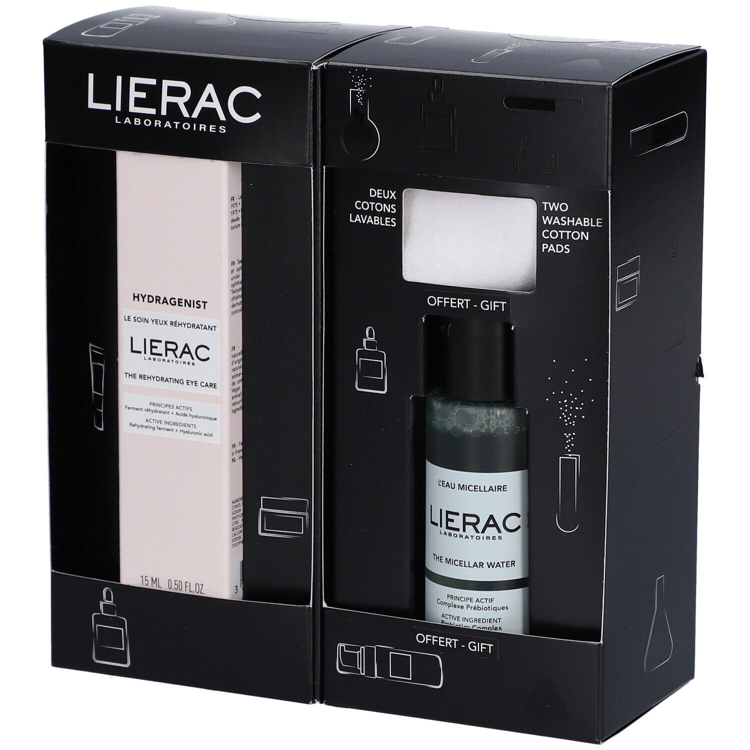 LIERAC Geschenkset Rehydrierende Augenpflege + Mizellenwasser