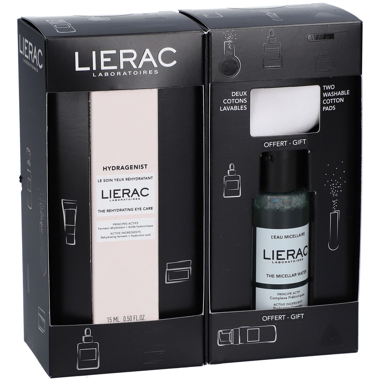 LIERAC Geschenkset Rehydrierende Augenpflege + Mizellenwasser