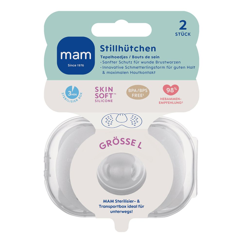 MAM Stillhütchen Gr.L 2 St Brusthütchen, -hauben, -schalen