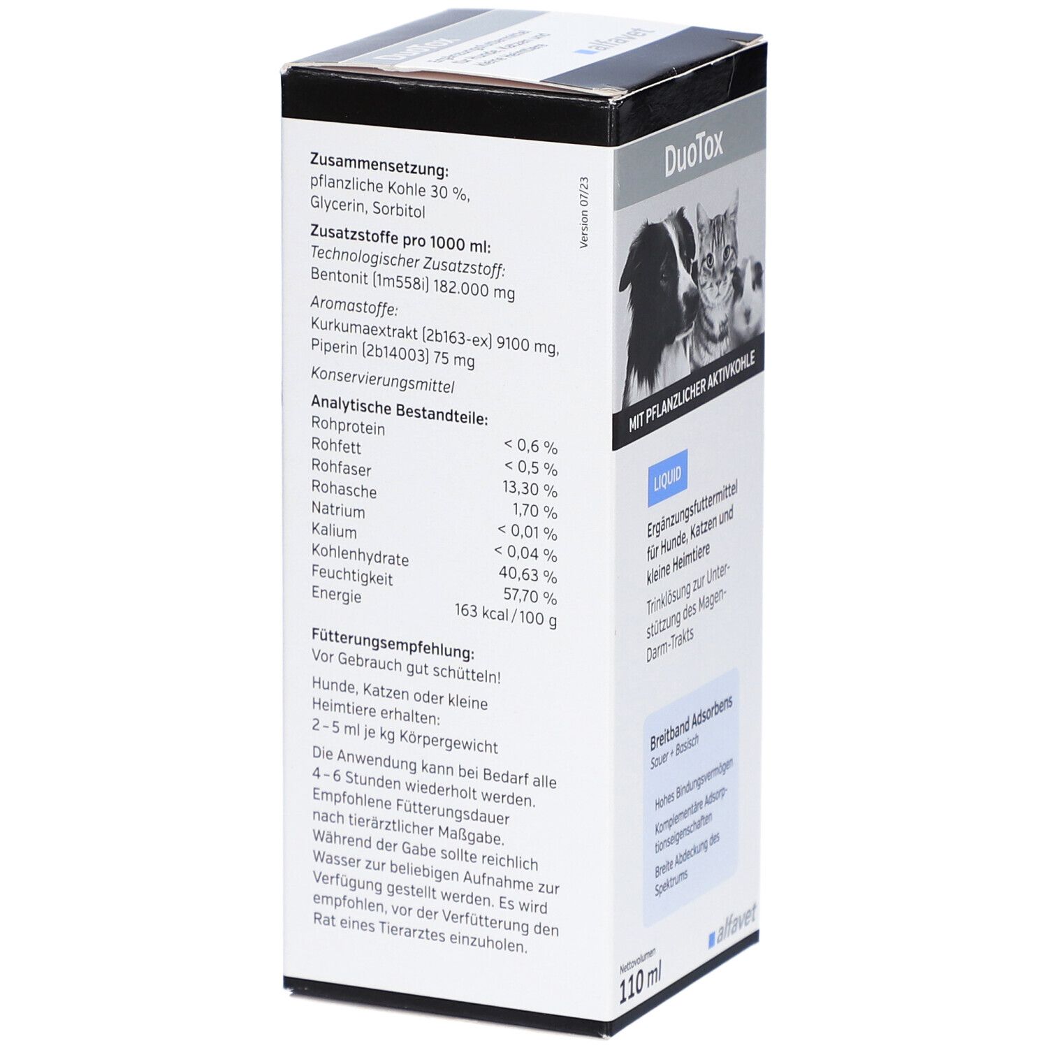 Duotox Liquid Erg.-Futterm.f.Kleintiere 110 ml Liquidum