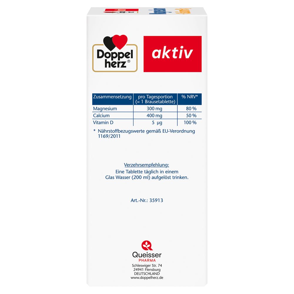 Doppelherz® aktiv Magnesium + Calcium + D3 Brausetabletten