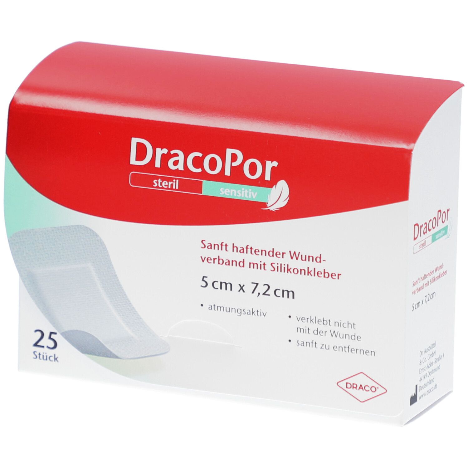 DracoPor sensitiv Wundverband 5 x 7,2 cm