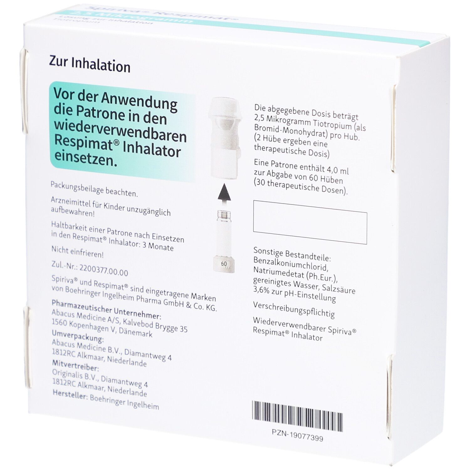 SPIRIVA Respimat 2,5 µg Lsg.z.Inh.wiederverwendbar