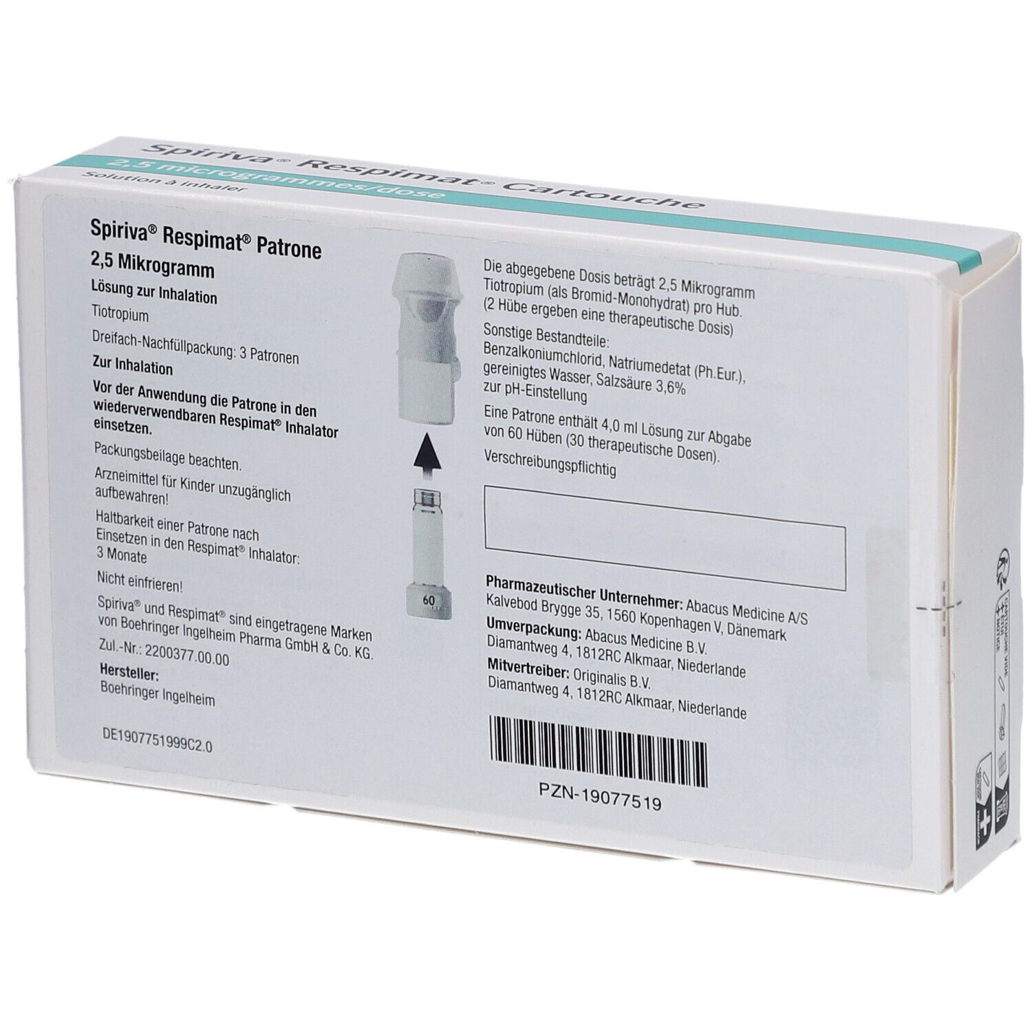 SPIRIVA Respimat 2,5 µg Lsg.z.Inh.Nachfüllpackung