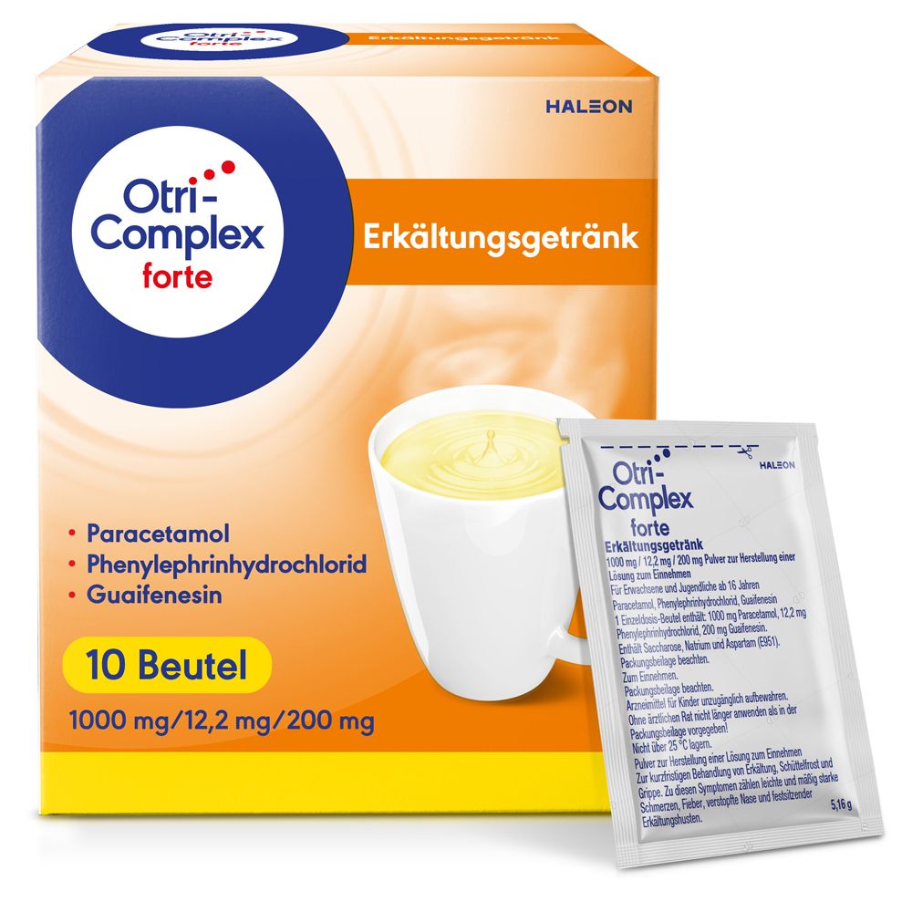 OtriComplex forte Erkältungsgetränk 1000 mg Paracetamol, 12,2 mg Phenylephrinhydrochlorid, 200 mg Guaifenesin