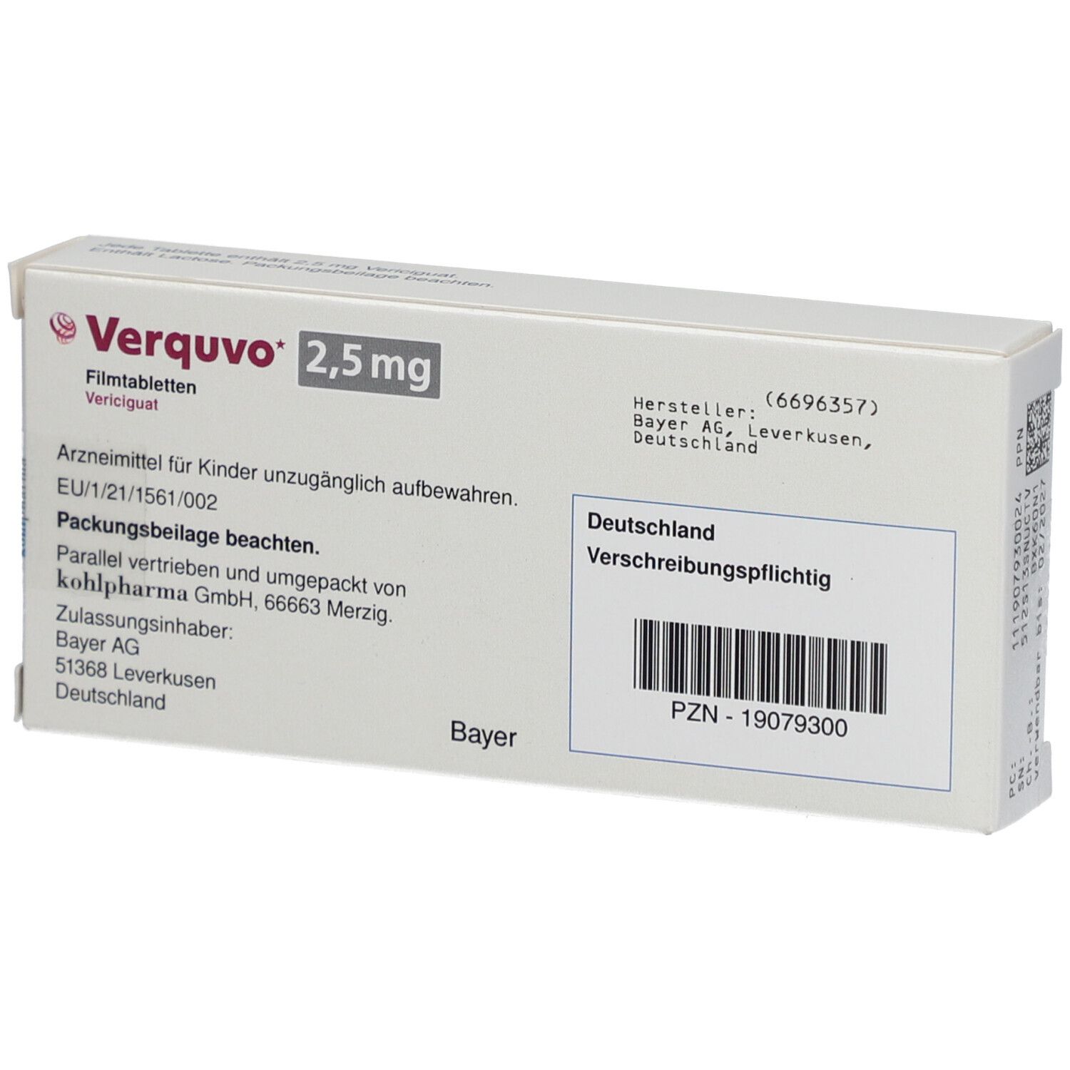 VERQUVO 2,5 mg Filmtabletten