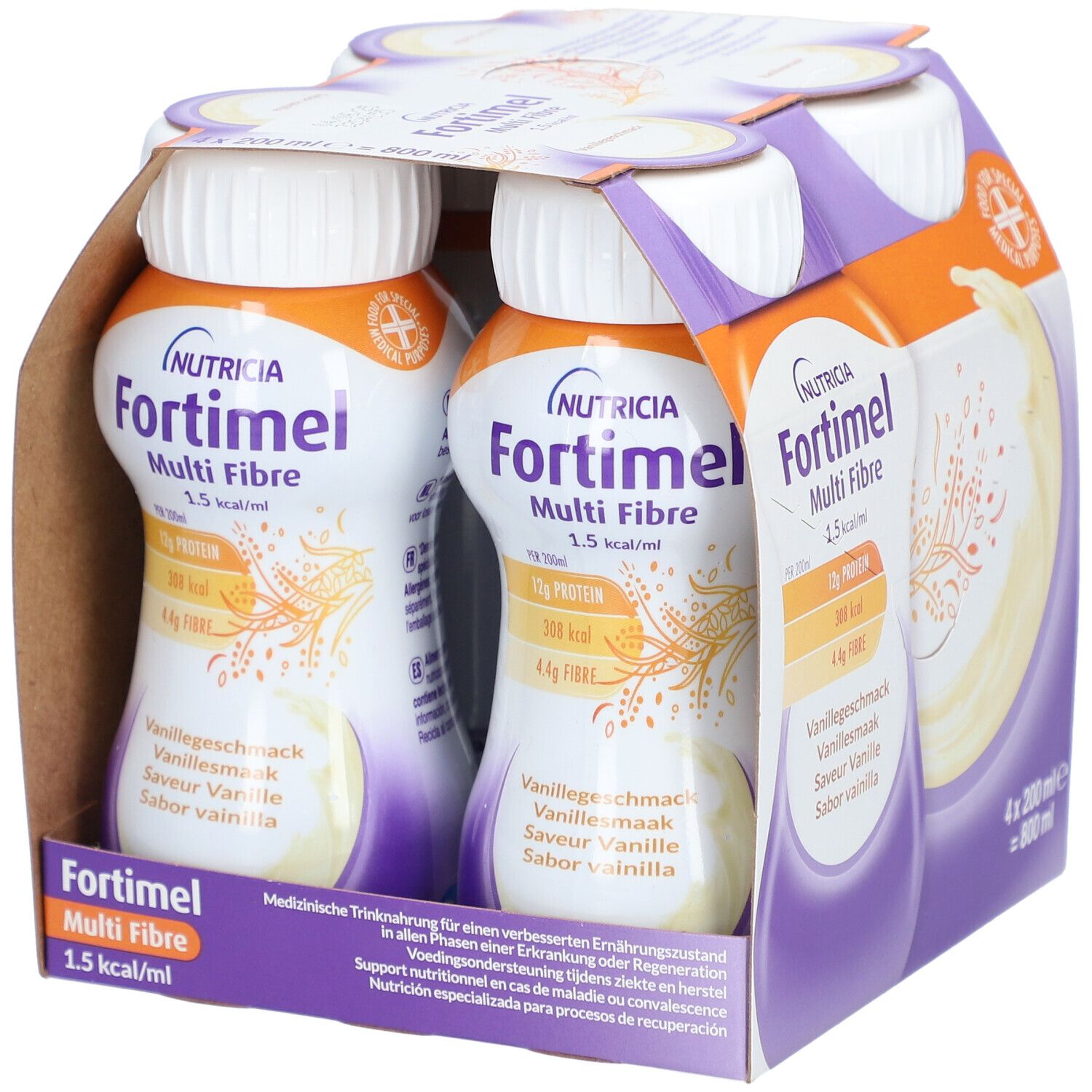 Fortimel Multifibre 1.5 kcal Vanillegeschmack 32x200 ml Flüssigkeit