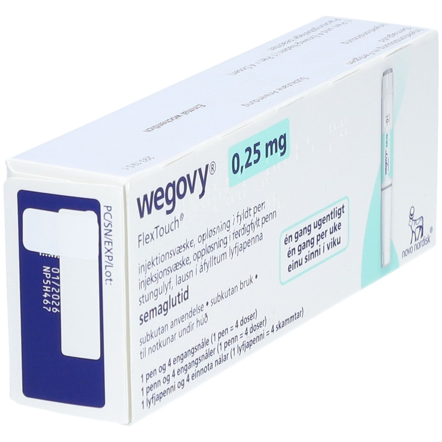 Wegovy 0,25 mg FlexTouch Injektionslsg.Fertigpen 1x1,5 ml Injektionslösung