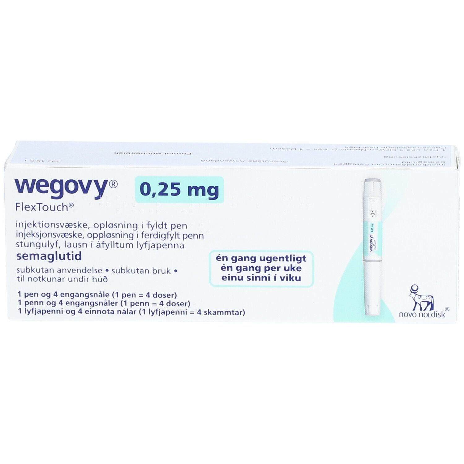 WEGOVY 0,25 mg FlexTouch Injektionslsg.Fertigpen 1x1,5 ml mit dem E ...