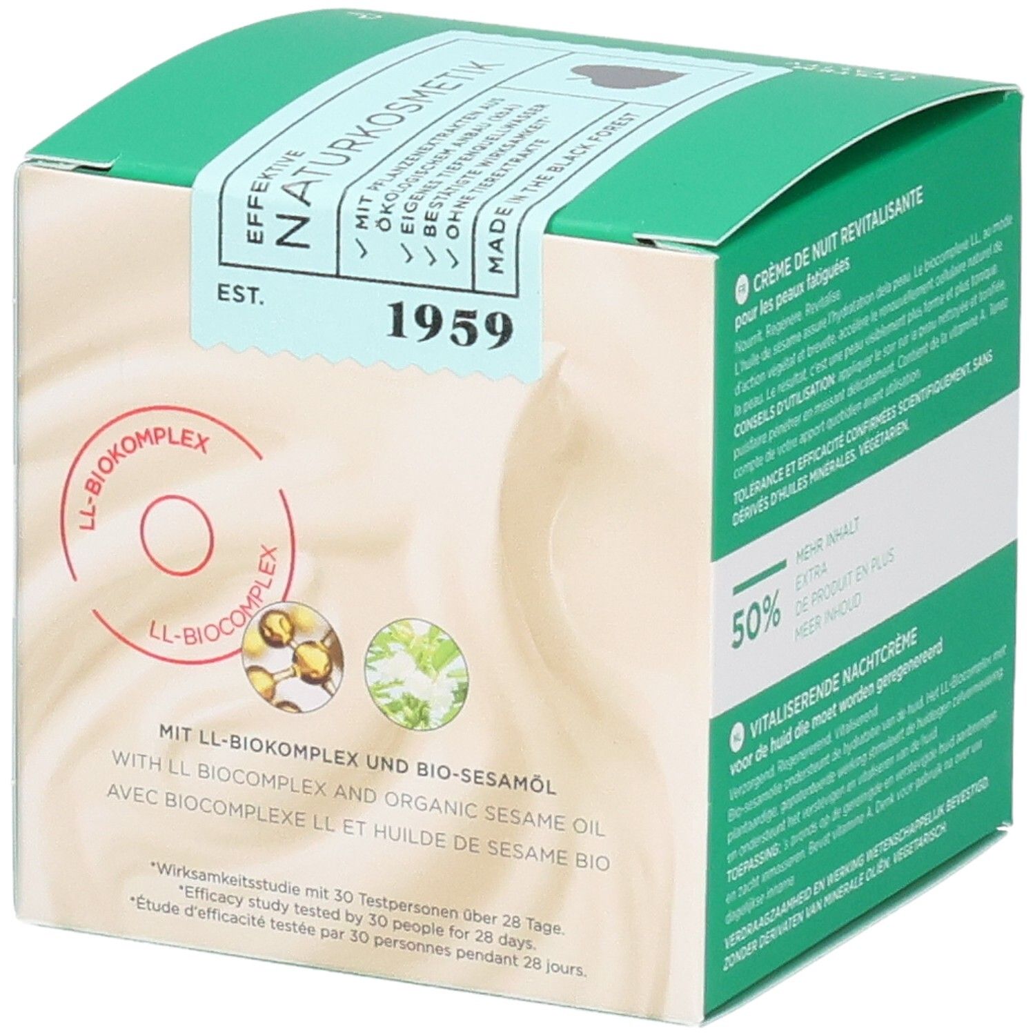 Verpackung Annemarie Börlind LL Regeneration Nachtcreme, 75ml, Seitenansicht.