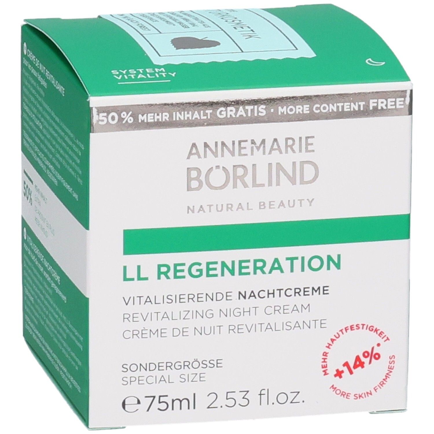Verpackung Annemarie Börlind LL Regeneration Nachtcreme, 75ml.