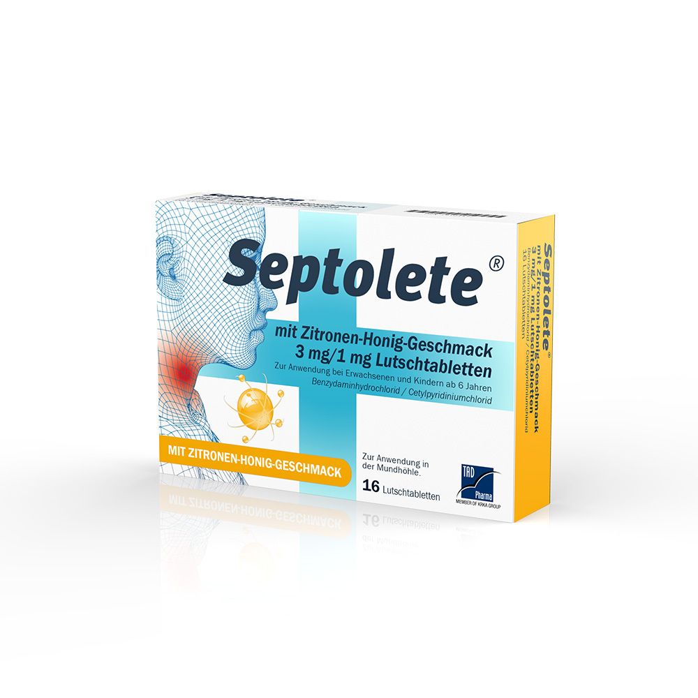 Septolete® mit Zitronen-Honig-Geschmack 3 mg/1 mg
