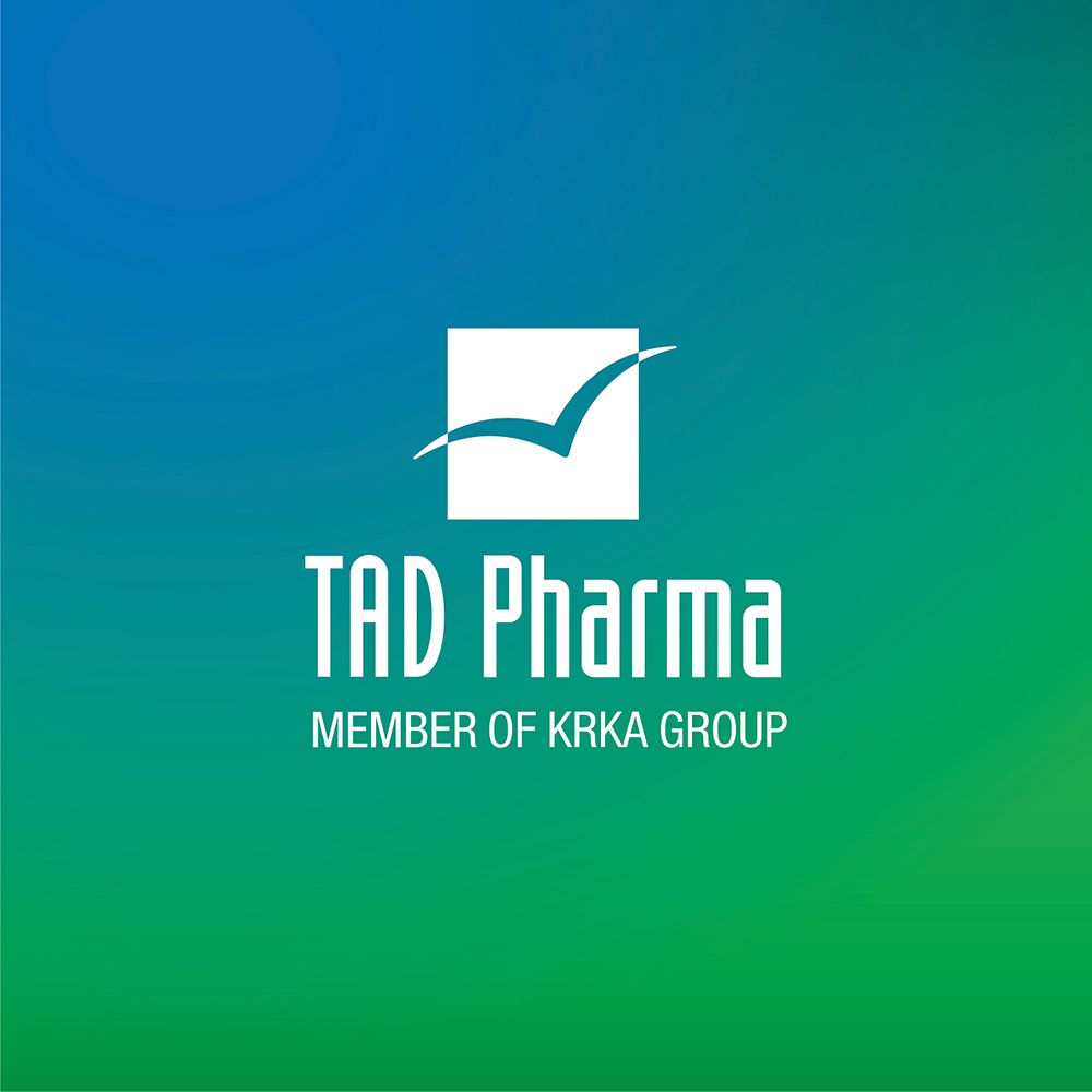 TAD Pharma Logo, Mitglied der KRKA GROUP