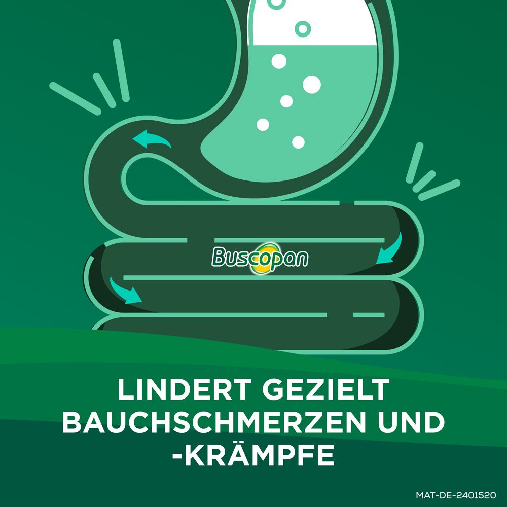 Buscopan® Dragées mit Butylscopolamin bei leichten bis mäßig starken Bauchschmerzen und Bauchkrämpfen - Jetzt 10% mit dem Code nattermann10 sparen*