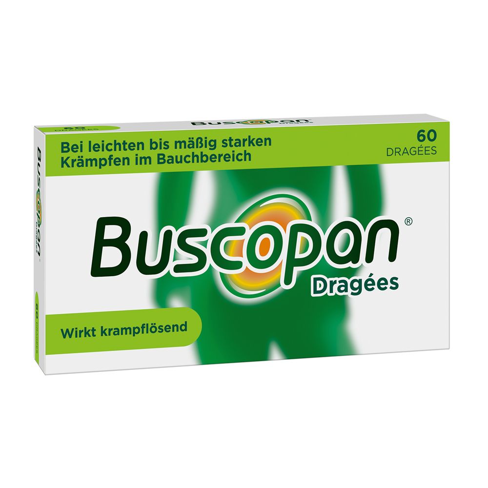 Buscopan® Dragées mit Butylscopolamin bei leichten bis mäßig starken Bauchschmerzen und Bauchkrämpfen - Jetzt 10% mit dem Code nattermann10 sparen*