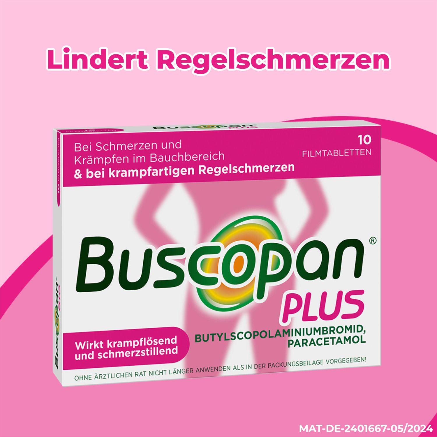 Buscopan PLUS bei Regelschmerzen - Jetzt 10% mit dem Code nattermann10 sparen*