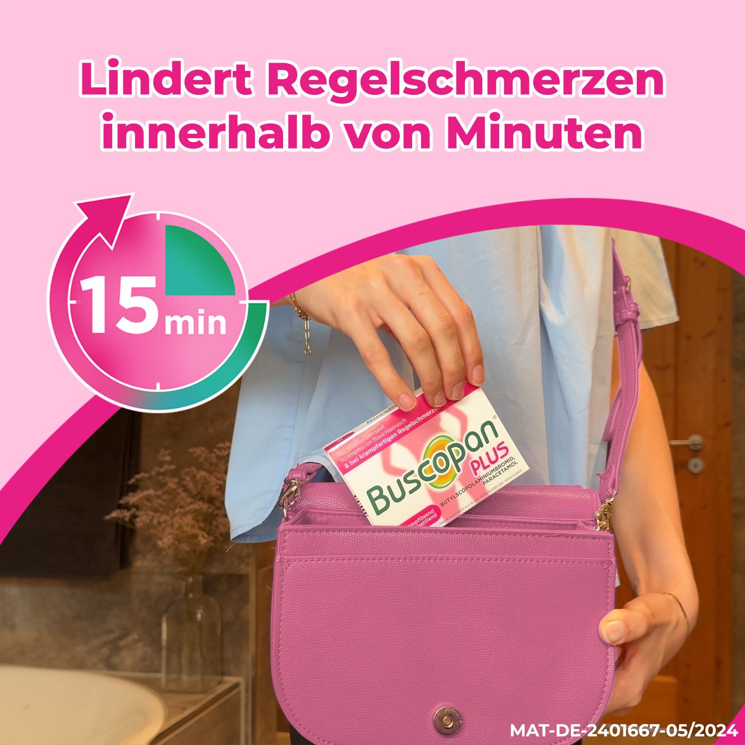 Buscopan PLUS bei Regelschmerzen - Jetzt 10% mit dem Code nattermann10 sparen*