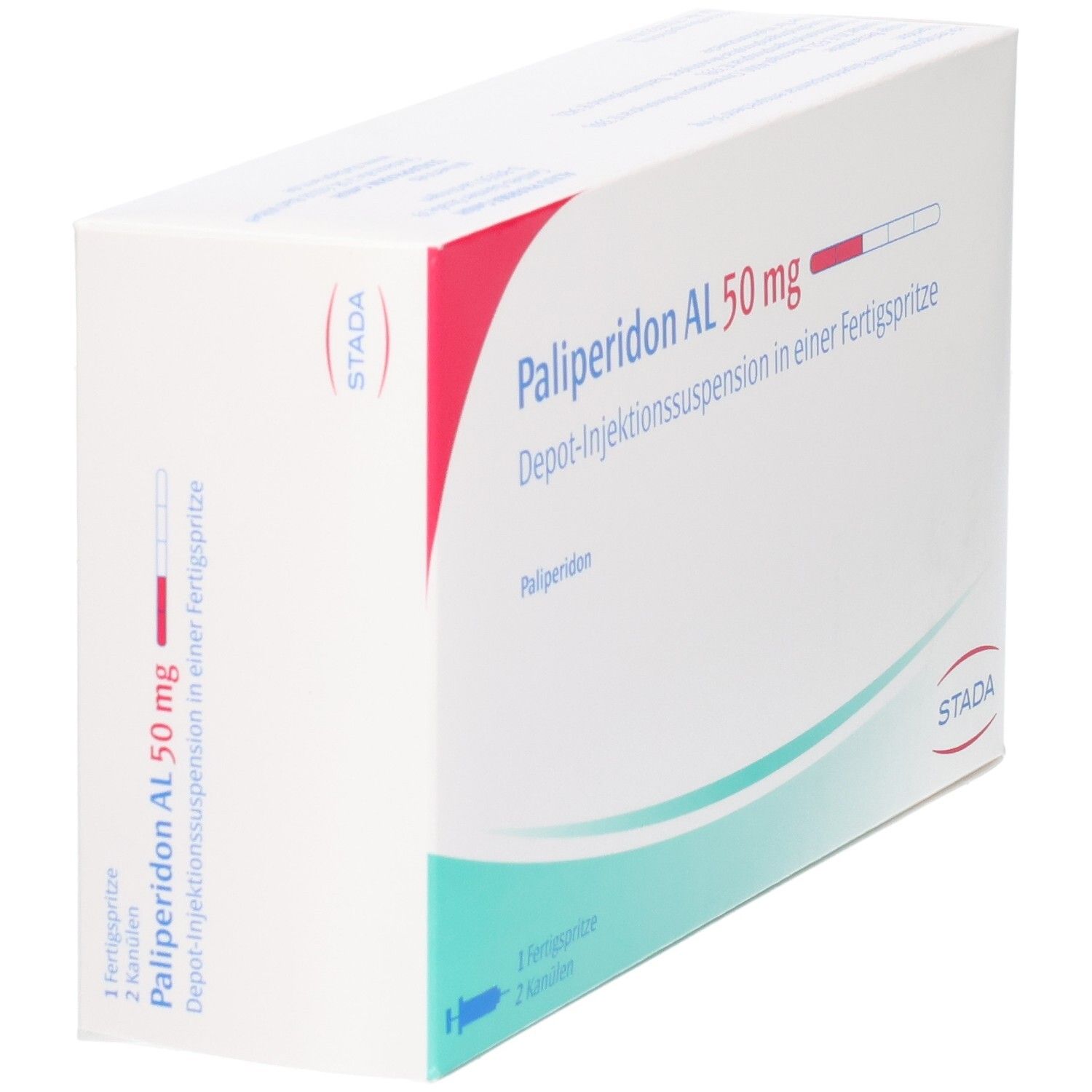 Paliperidon AL 50 mg Fertigspritze mit 2 Kanülen. STADA.