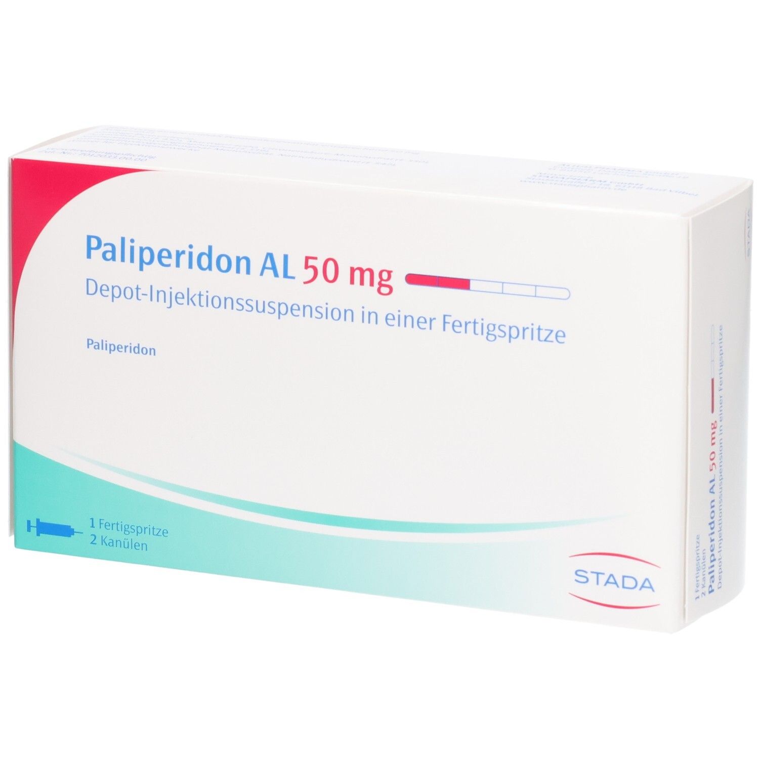Paliperidon AL 50 mg Fertigspritze mit 2 Kanülen. STADA.