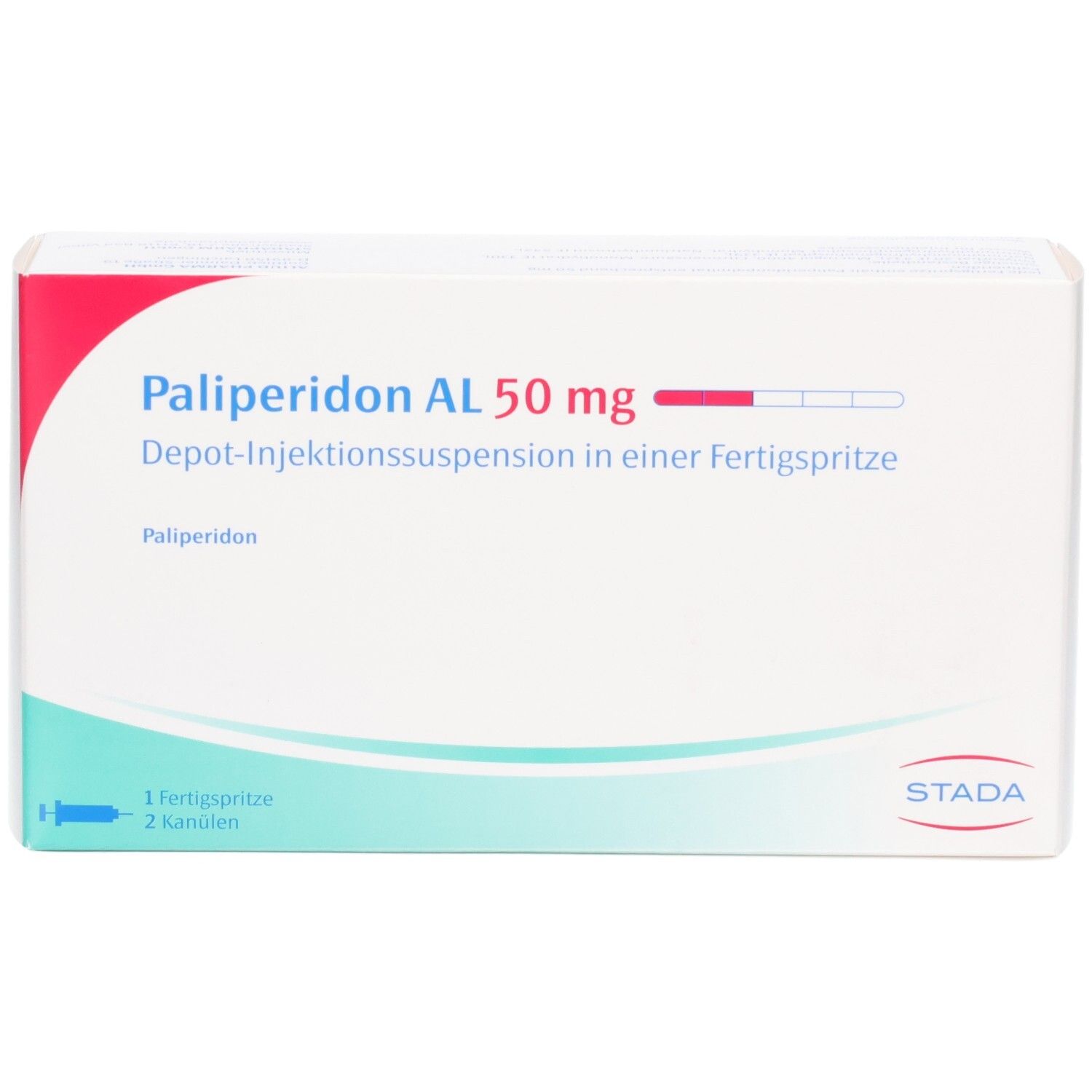 Paliperidon AL 50 mg Fertigspritze mit 2 Kanülen. STADA.