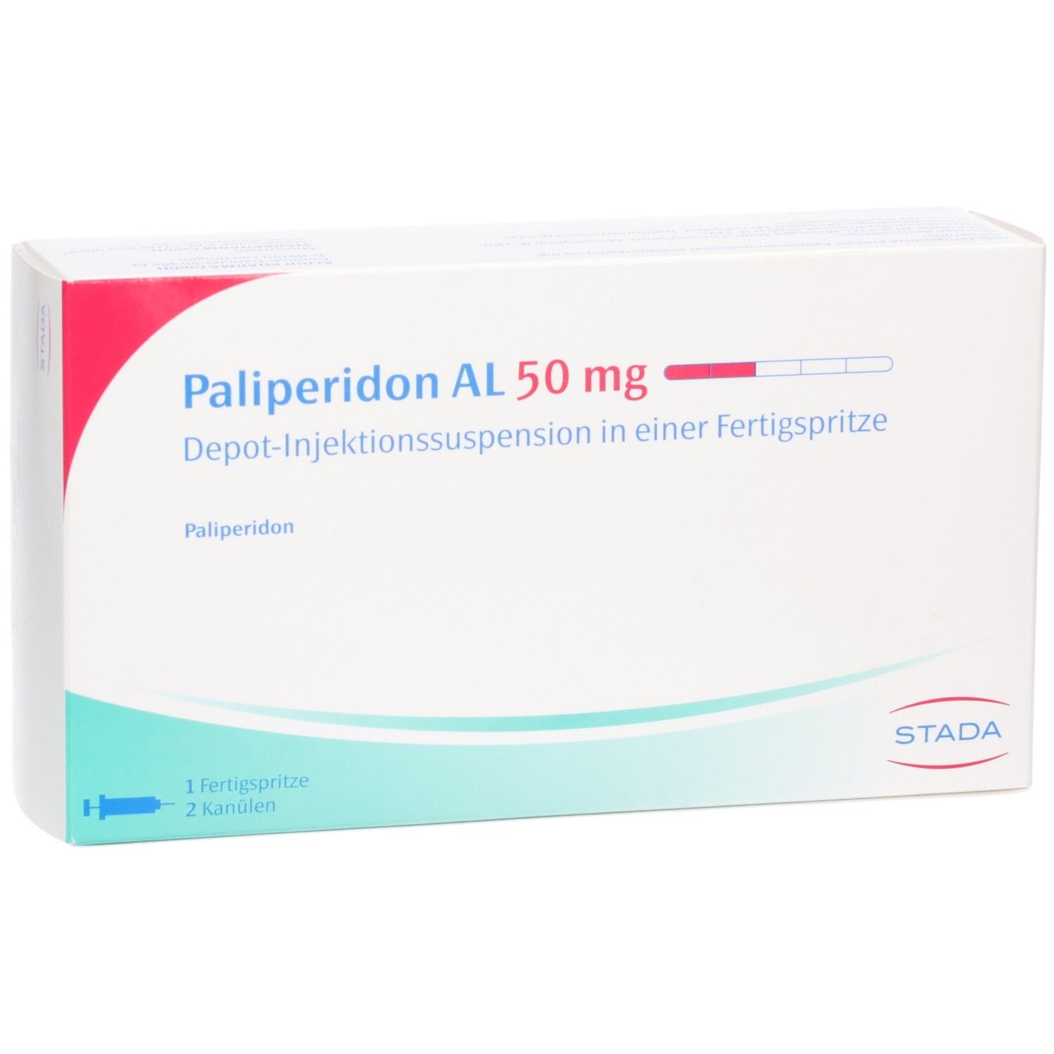 Paliperidon AL 50 mg Fertigspritze mit 2 Kanülen. STADA.