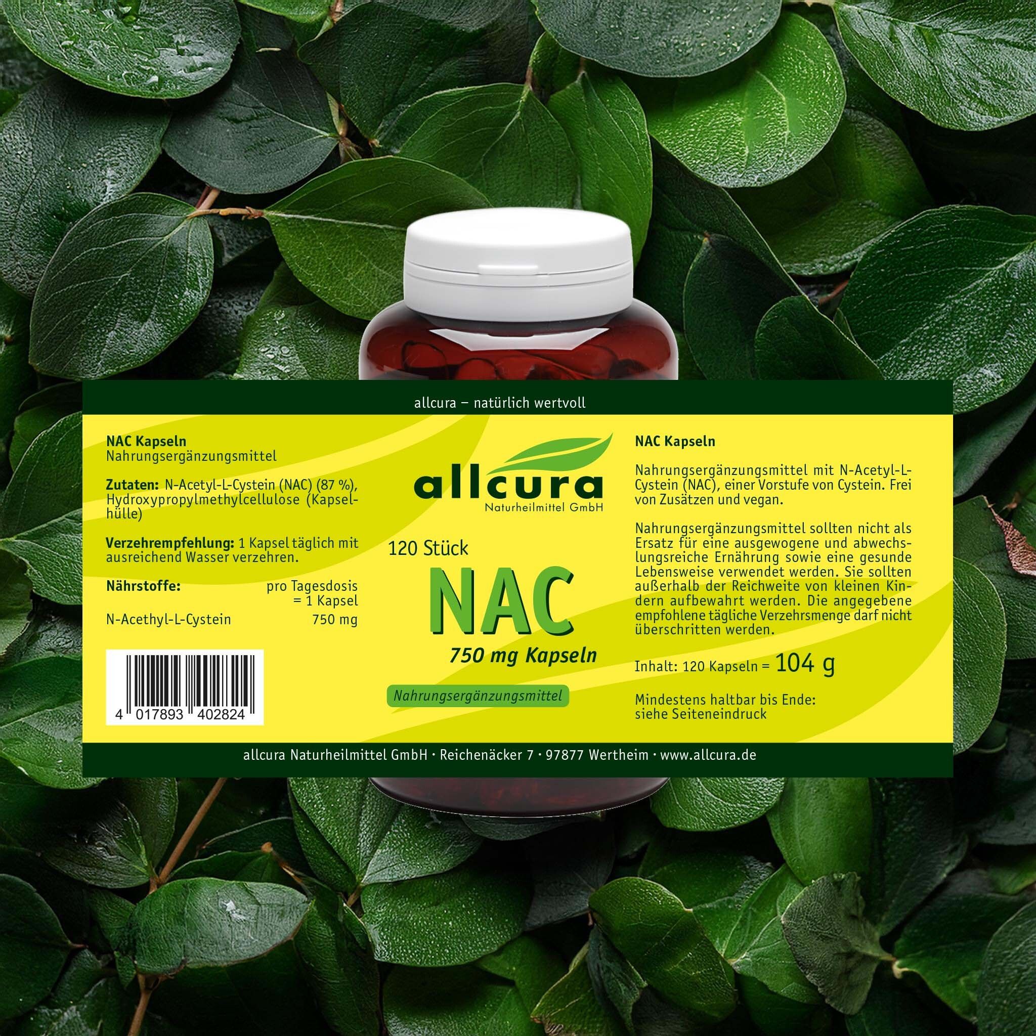 NAC 750 mg Kapseln 120 Stück