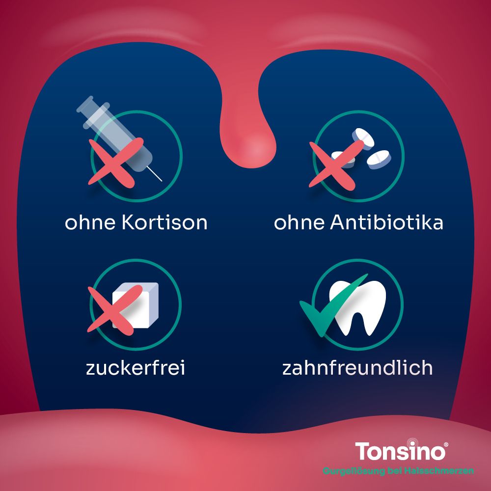 Tonsino® Gurgellösung bei Halsschmerzen