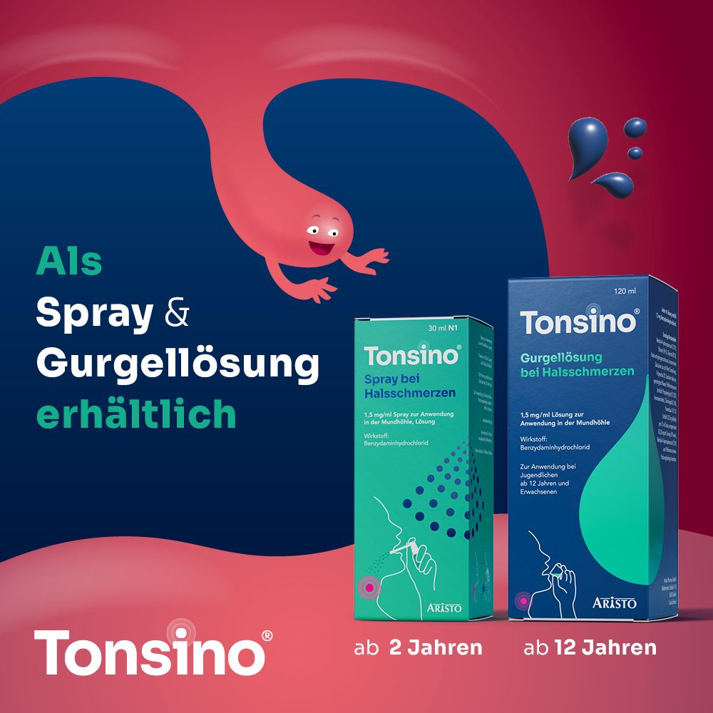 Tonsino® Gurgellösung bei Halsschmerzen