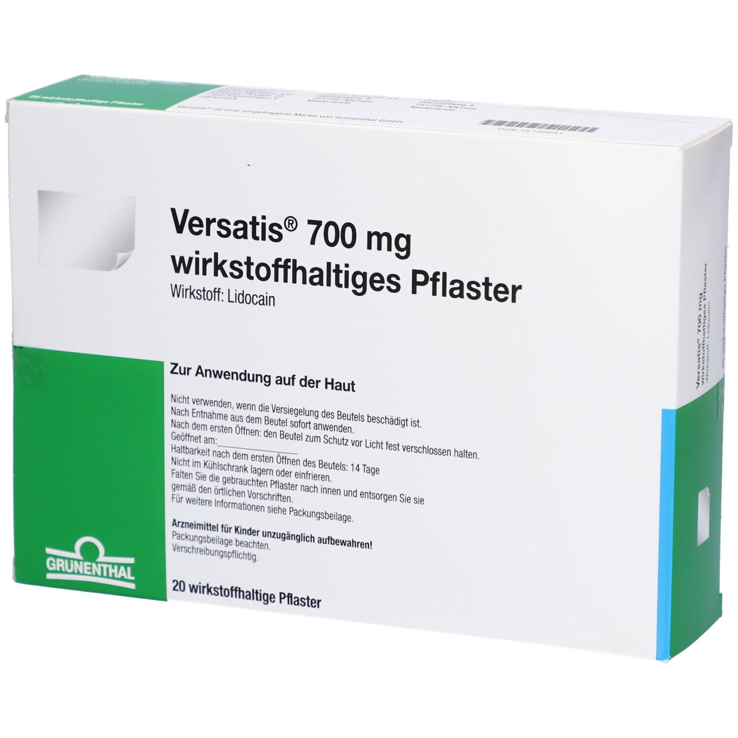 VERSATIS 700 mg wirkstoffhaltiges Pflaster