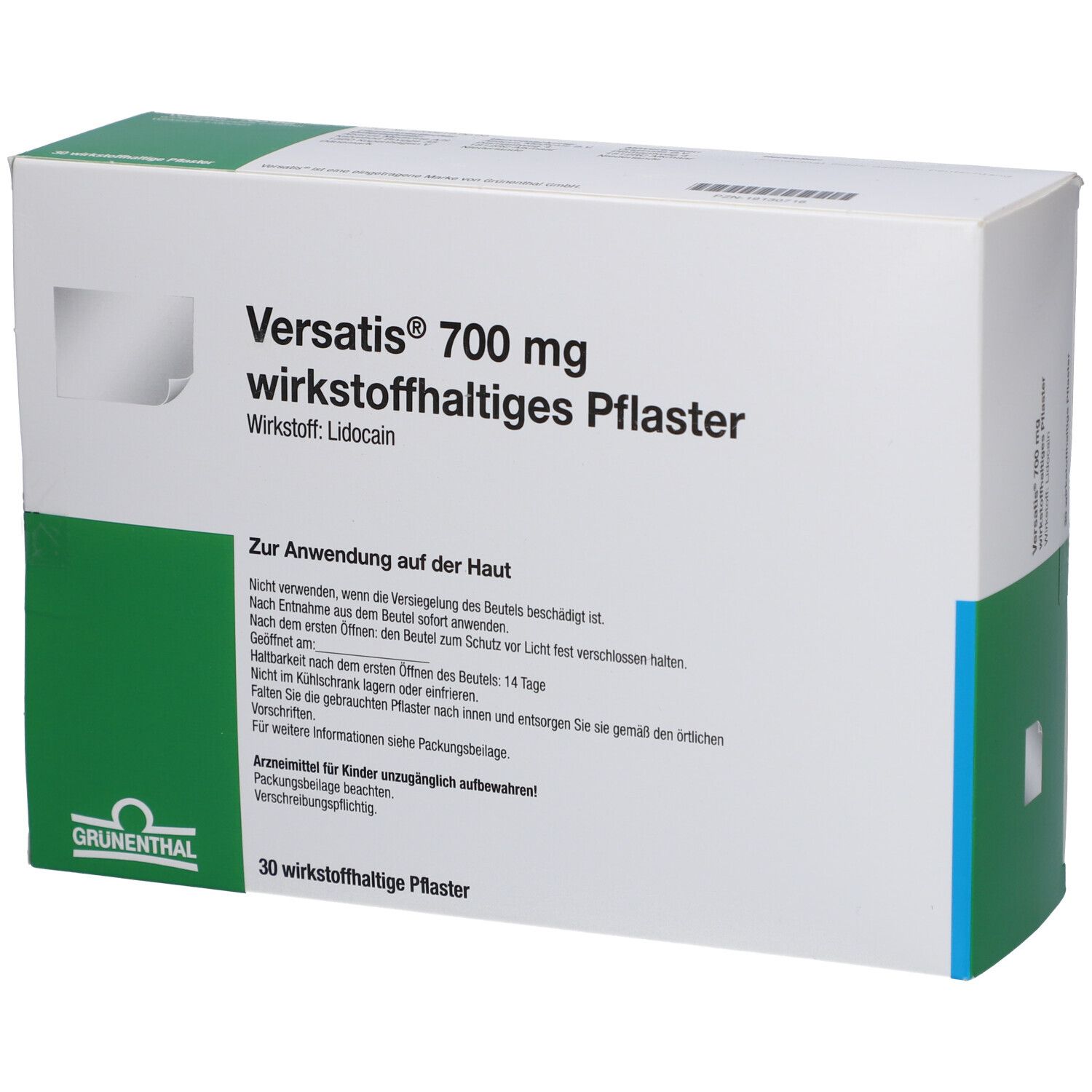 VERSATIS 700 mg wirkstoffhaltiges Pflaster