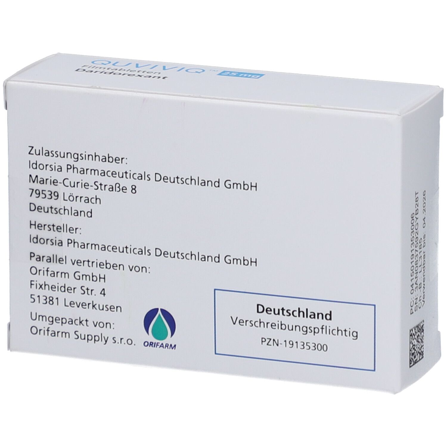 QUVIVIQ 25 mg Filmtabletten