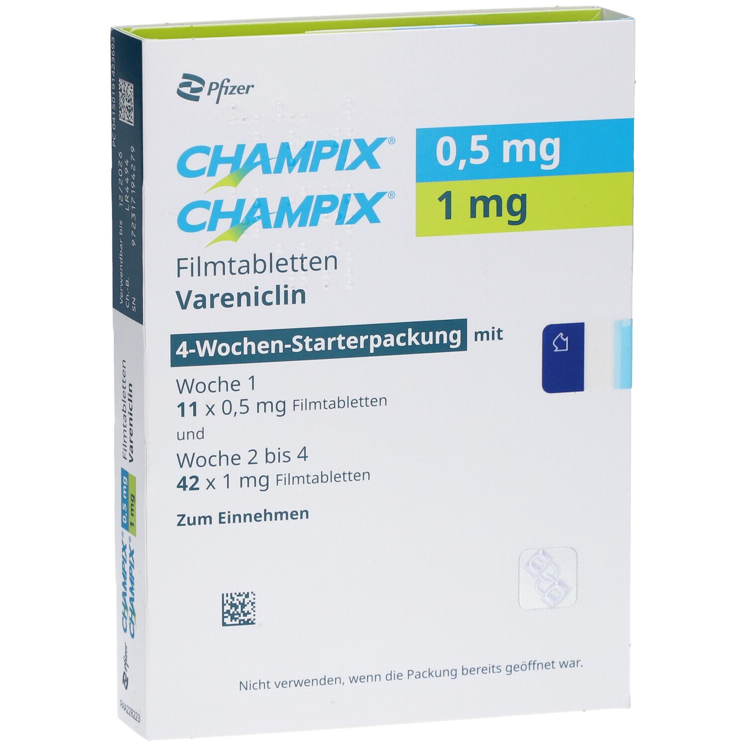CHAMPIX 0,5 mg/1 mg Filmtabl.Starterpack.4 Wochen