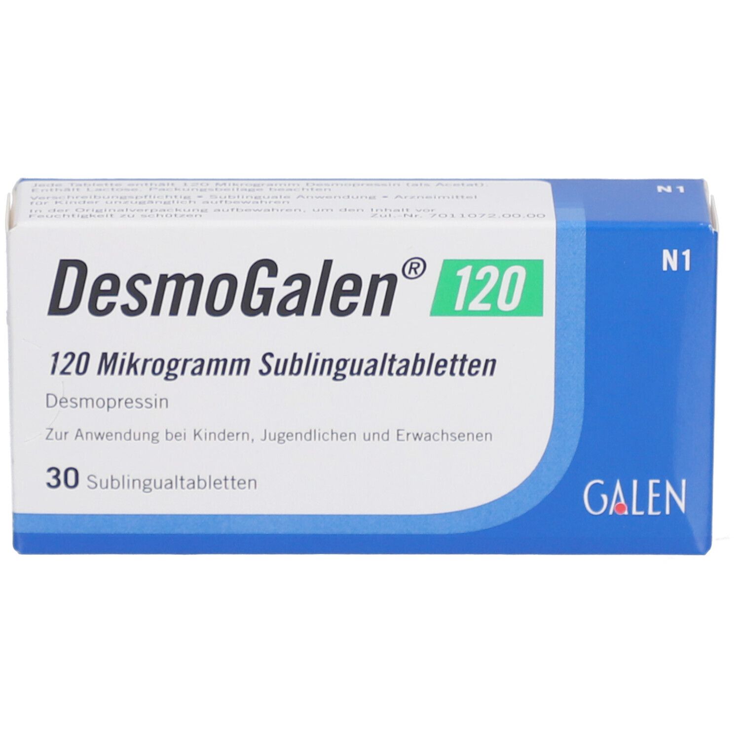 DESMOGALEN 120 Mikrogramm Sublingualtabletten