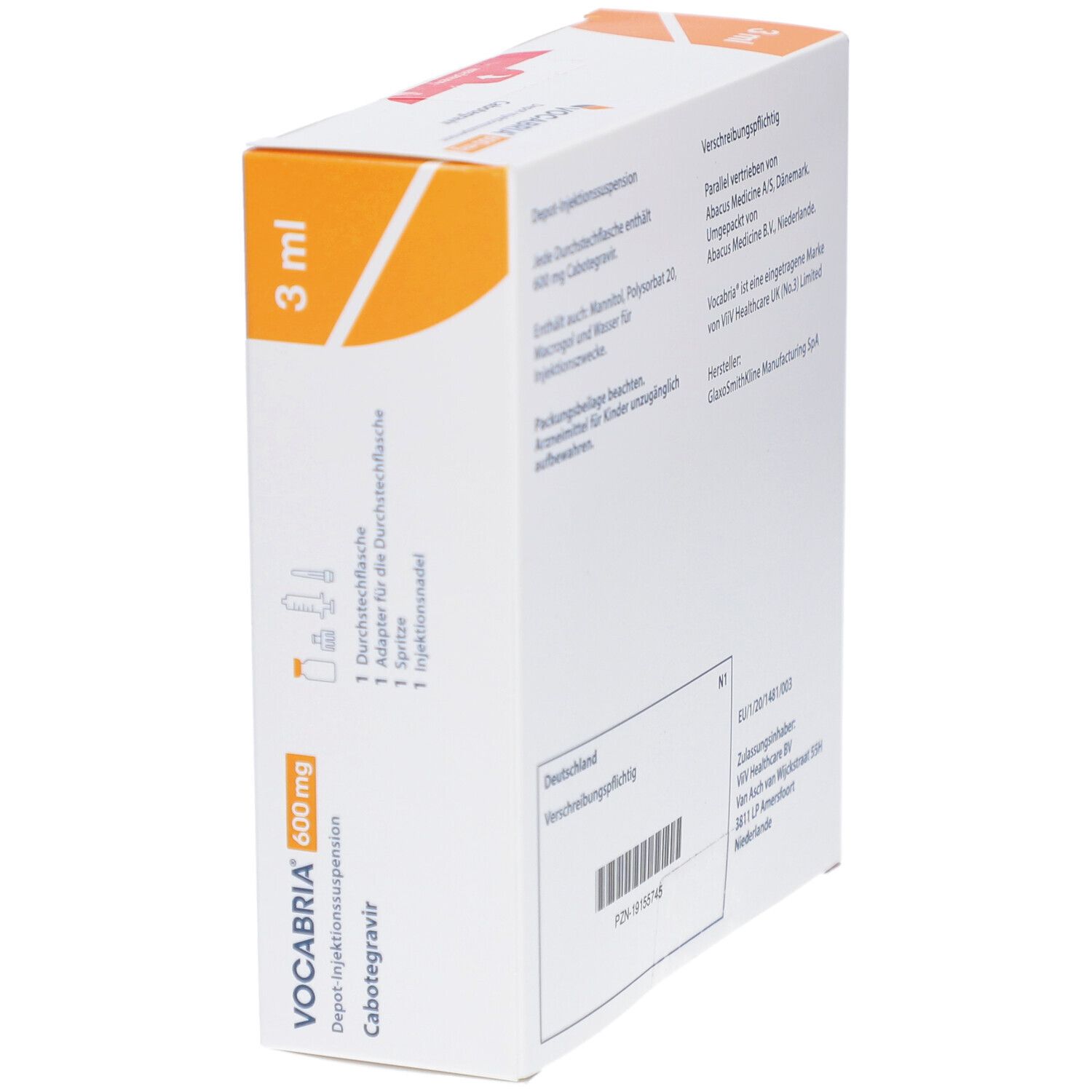 VOCABRIA 600 mg Depot-Injektionssuspension