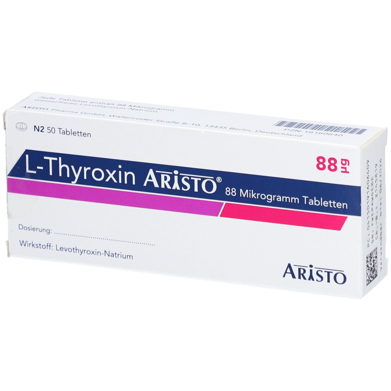 L-THYROXIN Aristo 88 Mikrogramm Tabletten