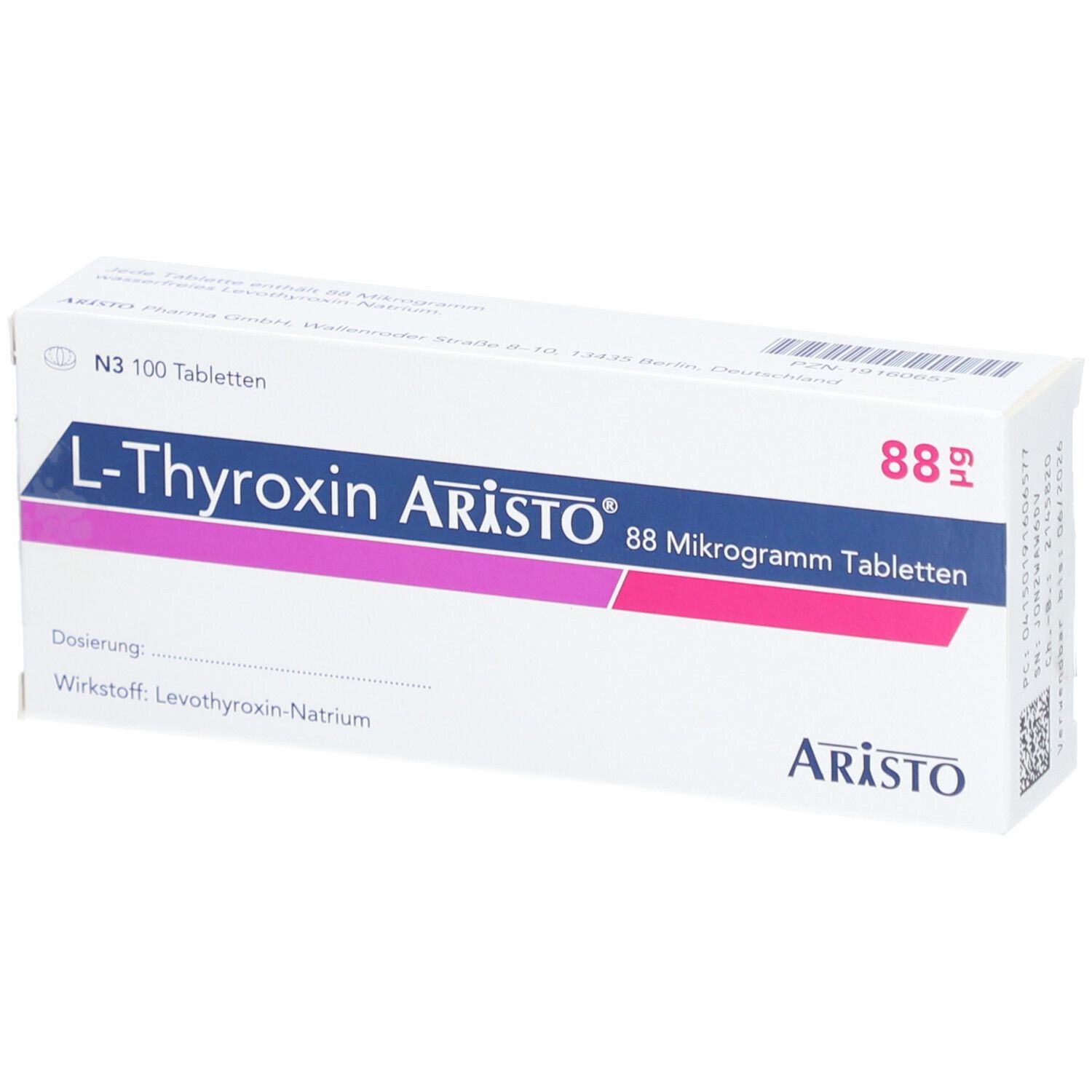 L-THYROXIN Aristo 88 Mikrogramm Tabletten
