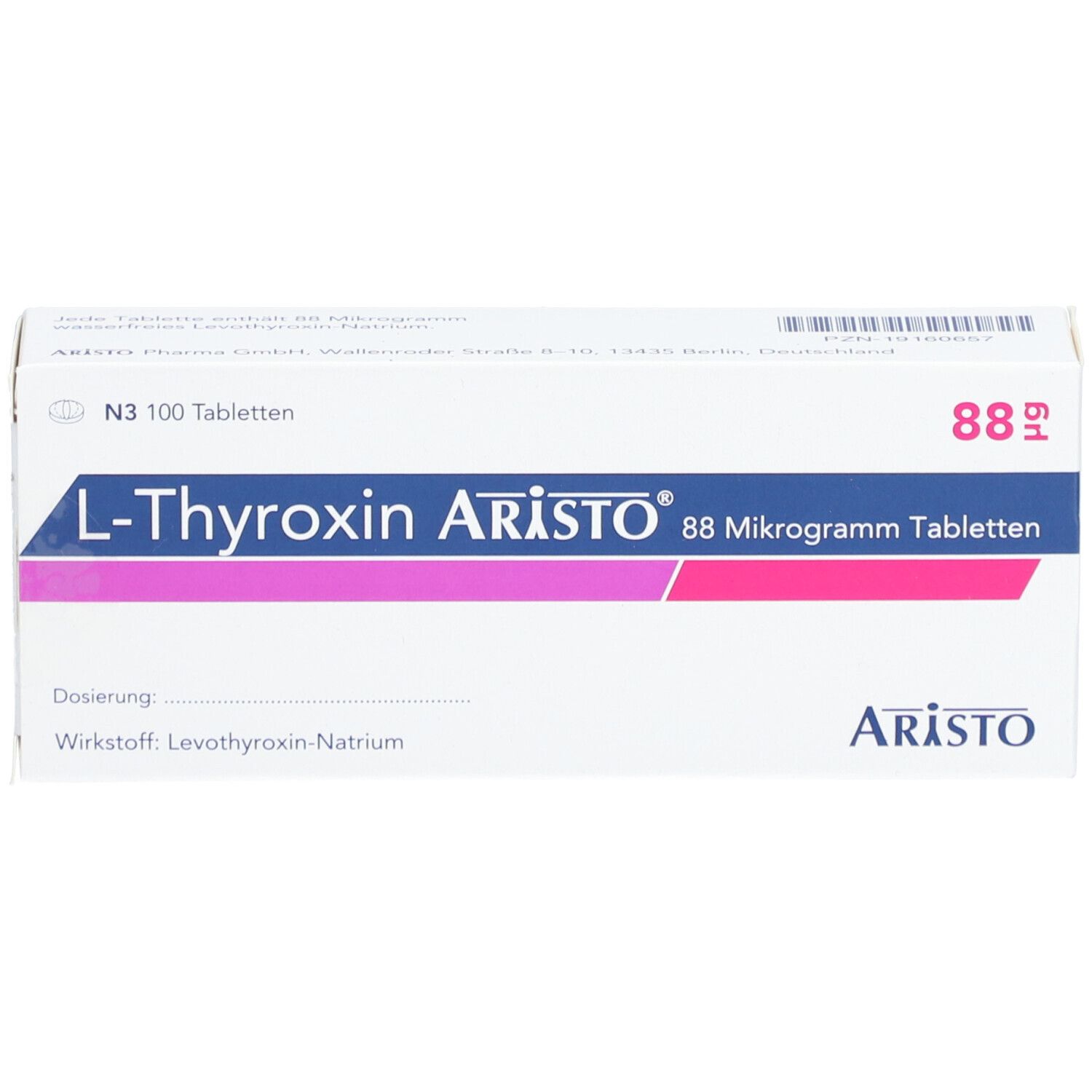 L-THYROXIN Aristo 88 Mikrogramm Tabletten