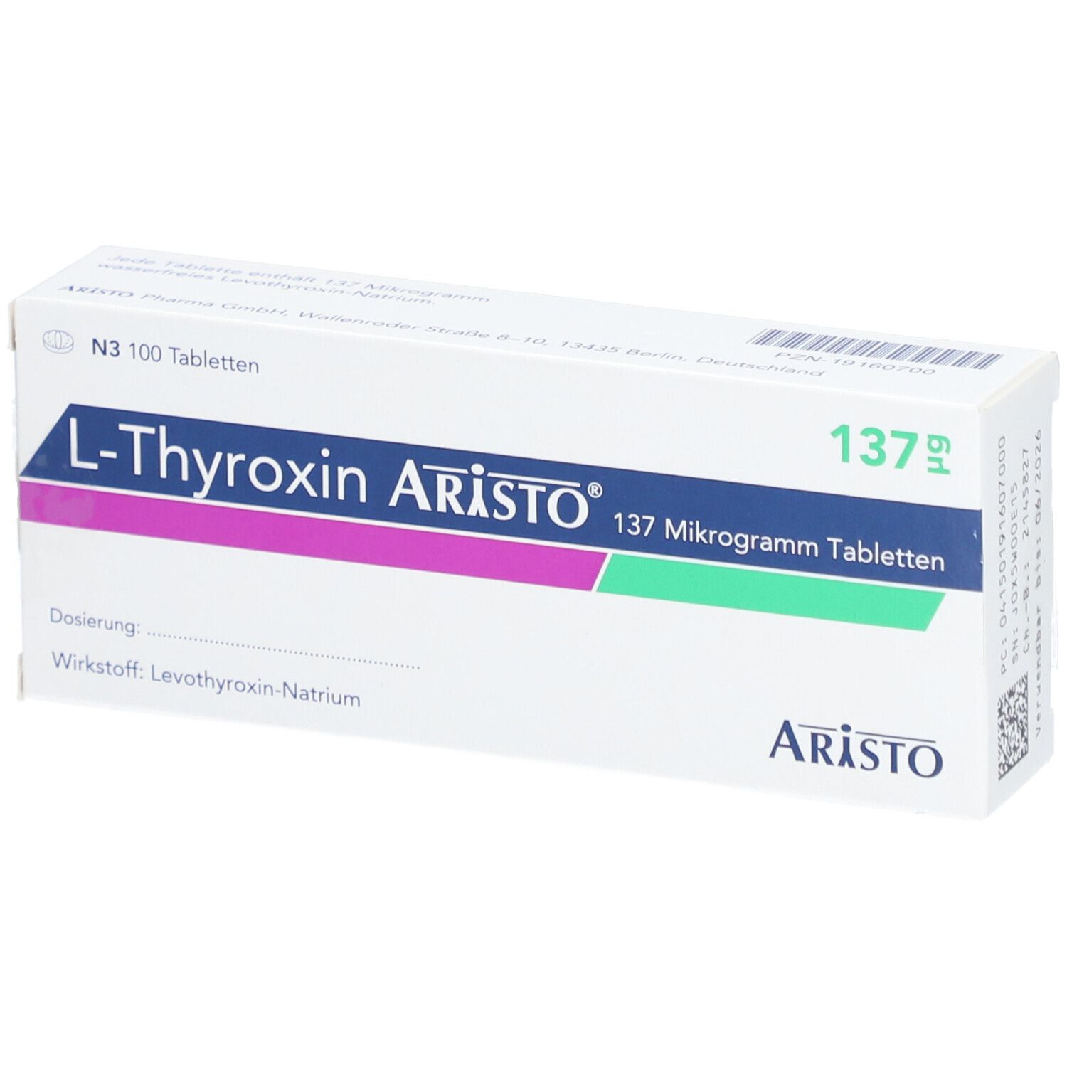 L-THYROXIN Aristo 137 Mikrogramm Tabletten