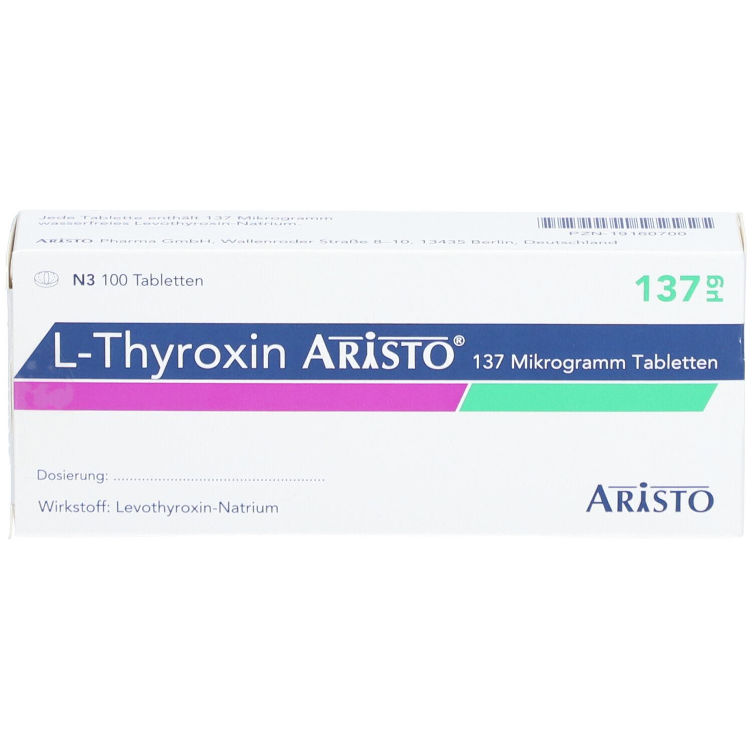L-THYROXIN Aristo 137 Mikrogramm Tabletten