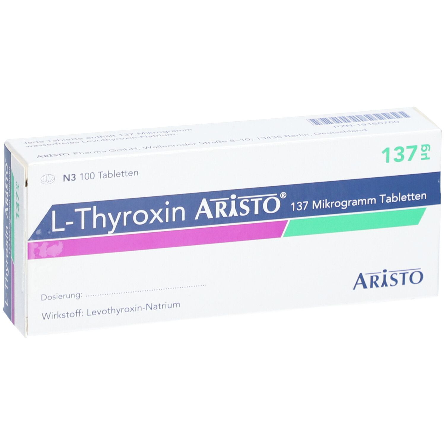 L-THYROXIN Aristo 137 Mikrogramm Tabletten