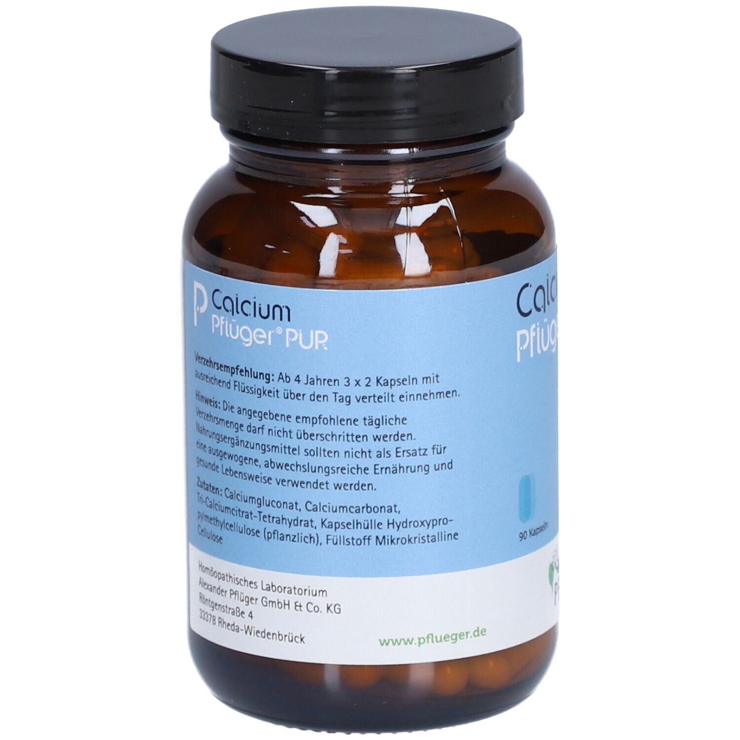 Calcium Pflüger PUR 100 mg Kapseln 90 St