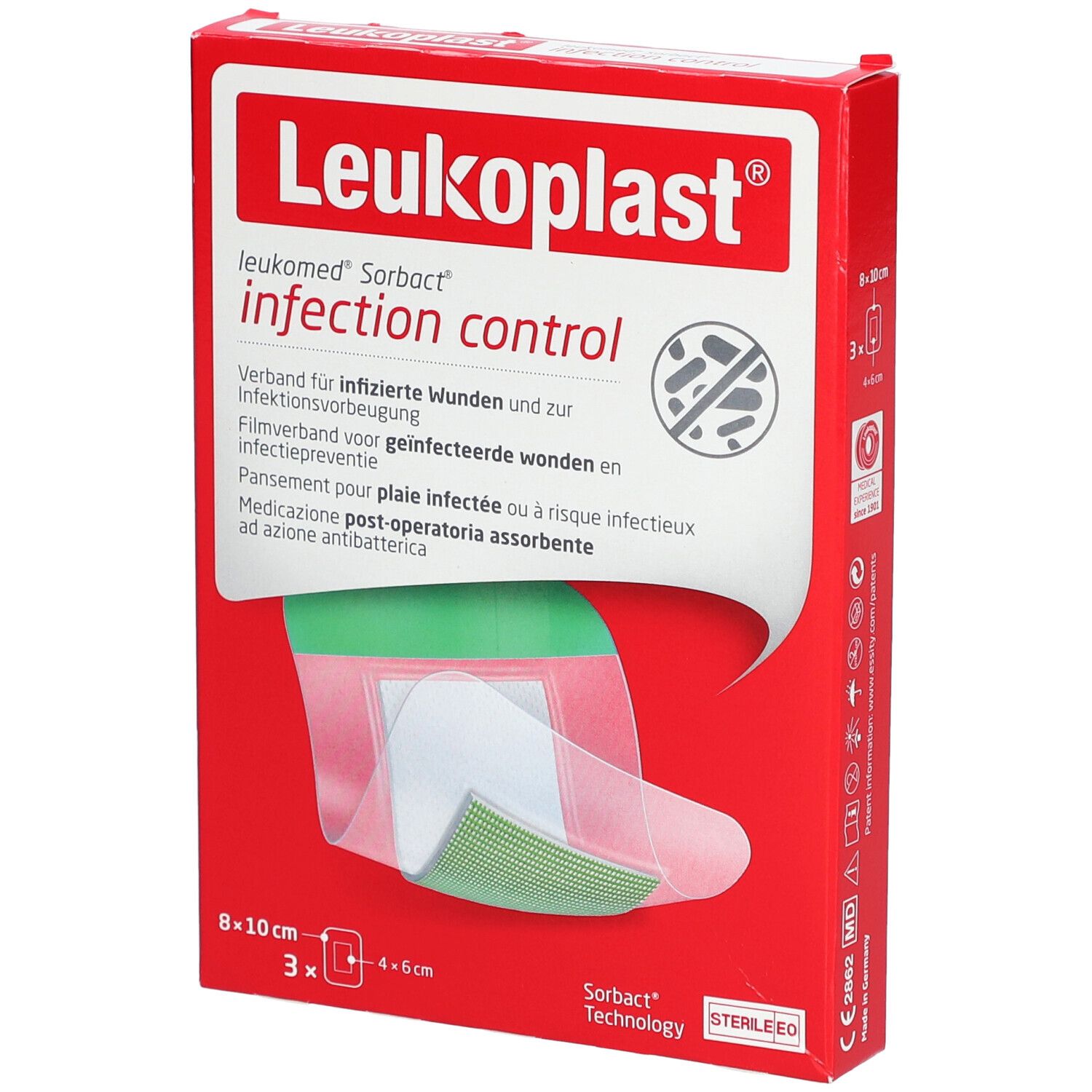 Leukoplast® Leukomed® Sorbact® 8 x 10 cm